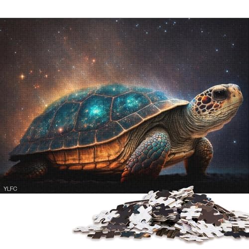 Puzzle 1000 Teile, Kosmische Galaxie-Schildkröte, Puzzle für Erwachsene, Holzpuzzle, Puzzle für Erwachsene, Lernspiel, Herausforderungsspielzeug 75x50cm/1000 Stück von LiJianXXR