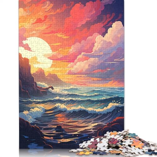 Puzzle 1000 Teile, Schöner Strand, Puzzle für Erwachsene, Holzpuzzle, Puzzle für Kinder, Geschenke, 75 x 50 cm von LiJianXXR