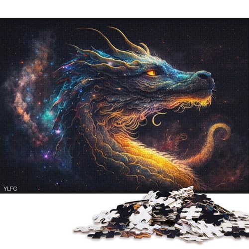 Puzzle 1000 Teile, kosmischer chinesischer Drache, Puzzle für Erwachsene, Puzzle aus Pappe, Lernspiele, Puzzle zur Heimdekoration. (Größe 38 * 26 cm) von LiJianXXR