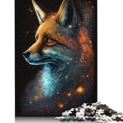 Puzzle 1000 Teile Art Fox Galaxy Puzzles für Holzpuzzle Heimdekoration Puzzles (Größe 75 x 50 cm) von LiJianXXR