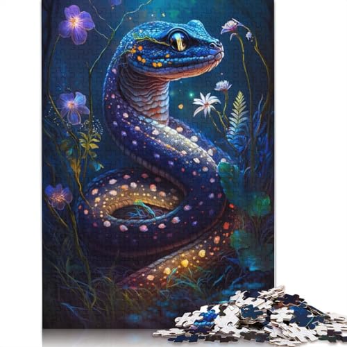 Puzzle 1000 Teile Dream Snake Galaxy-Puzzles für Erwachsene und Kinder, Holzpuzzles, tolles Geschenk für Erwachsene, Größe: 75 x 50 cm von LiJianXXR