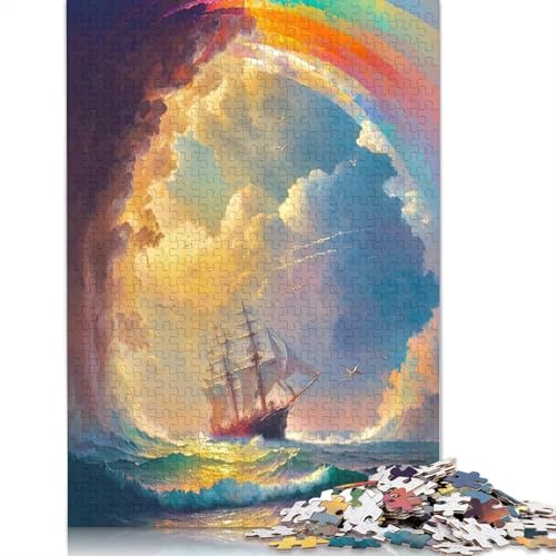 Puzzle 1000 Teile Puzzle für Erwachsene und Kinder, Bunte Wasserfälle, Puzzle für Erwachsene, Kartonpuzzle, Lernspiel, Größe 38 x 26 cm von LiJianXXR