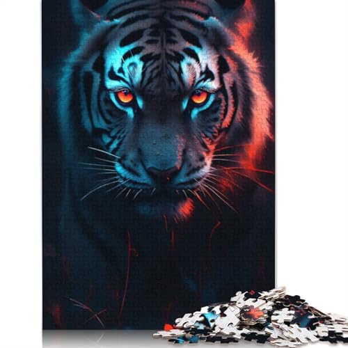 Puzzle 1000 Teile Puzzle für Erwachsene und Kinder Anime Dream Tiger Puzzle für Erwachsene Kartonpuzzle Lernspiel Größe 38x26cm von LiJianXXR