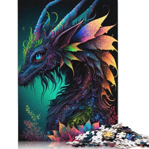 Puzzle 1000 Teile Puzzle für Erwachsene und Kinder Drachenpuzzle für Erwachsene Holzpuzzle Lernspiel Größe 75x50cm von LiJianXXR