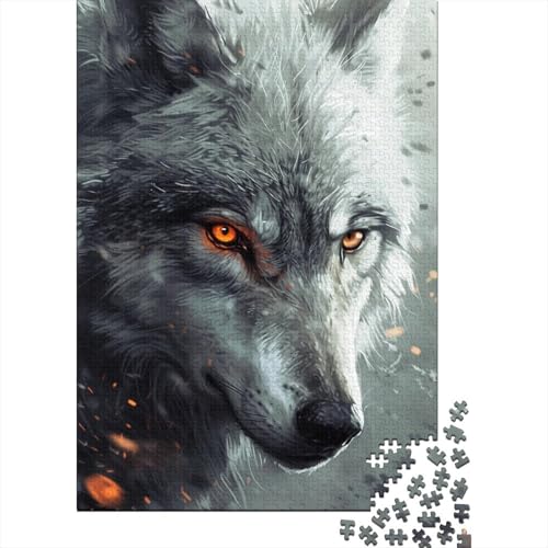 Puzzle 1000 Teile Tierwolf-Puzzle für Erwachsene Holzpuzzle Puzzle für Erwachsene Geschenke Größe: 75x50cm von LiJianXXR