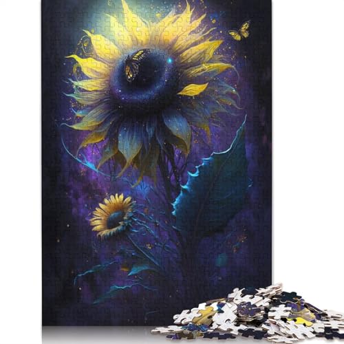 Puzzle 1000 Teile Traumstern Sonnenblume für Erwachsene und Kinder, Holzpuzzle, Lernspiel, Größe: 75 x 50 cm von LiJianXXR