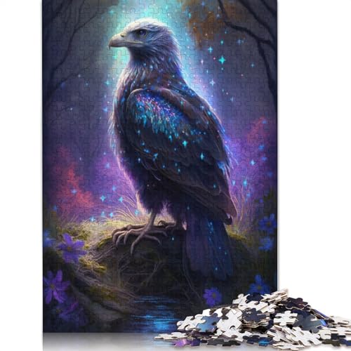 Puzzle 1000 Teile für Erwachsene, Adler, Blume, Galaxie, Puzzle für Erwachsene, Kartonpuzzle, Heimdekoration, Größe: 38 x 26 cm von LiJianXXR