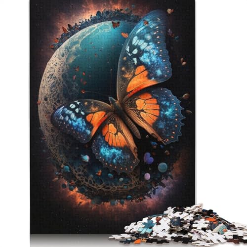 Puzzle 1000 Teile für Erwachsene, Art Dream Butterfly, Puzzles für Erwachsene und Kinder, Holzpuzzle, Spielzeug, Denkspiel, 75 x 50 cm von LiJianXXR