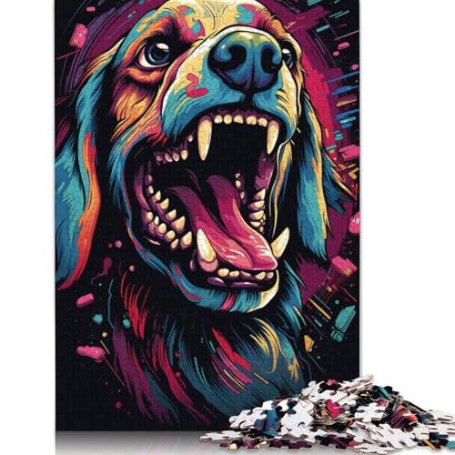 Puzzle 1000 Teile für Erwachsene, Beagle-Tierpuzzle für Erwachsene und Kinder, Holzpuzzle, Spielzeug, Denkspiel, 75 x 50 cm von LiJianXXR