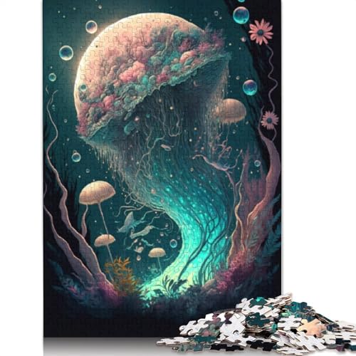 Puzzle 1000 Teile für Erwachsene, Cosmic Mushroom Puzzle für Erwachsene, Kartonpuzzle, Familienspiele, Größe 38 x 26 cm von LiJianXXR