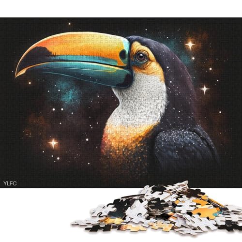 Puzzle 1000 Teile für Erwachsene, Cosmic Toucan Puzzle für Erwachsene, Holzpuzzle, Lernspiel, Herausforderungsspielzeug 75x50cm/1000 Teile von LiJianXXR