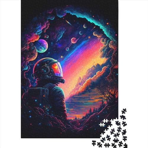 Puzzle 1000 Teile für Erwachsene, Der letzte Astronaut, Premium-Puzzle aus Holz, nachhaltiges Puzzle für Erwachsene | Spiele (Größe 75x50 cm) von LiJianXXR