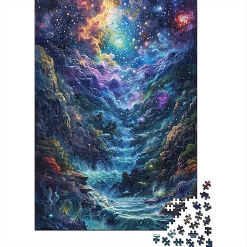 Puzzle 1000 Teile für Erwachsene, Erstaunliches Weltraum-Puzzle für Erwachsene und Kinder, Holzpuzzle, Lernspiel, Herausforderungsspielzeug (Größe 75 x 50 cm) von LiJianXXR