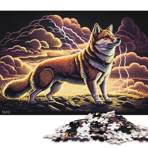 Puzzle 1000 Teile für Erwachsene, Fantasy Shiba Inu Puzzle, Holzpuzzle, Spielzeug, Wanddekoration (Größe 75 * 50 cm) von LiJianXXR