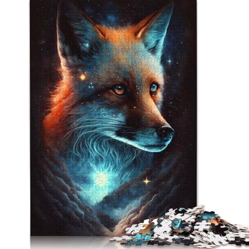 Puzzle 1000 Teile für Erwachsene, Fuchs-Galaxie-Puzzle für Erwachsene, Papppuzzle, tolles Geschenk für Erwachsene (Größe 38 x 26 cm) von LiJianXXR