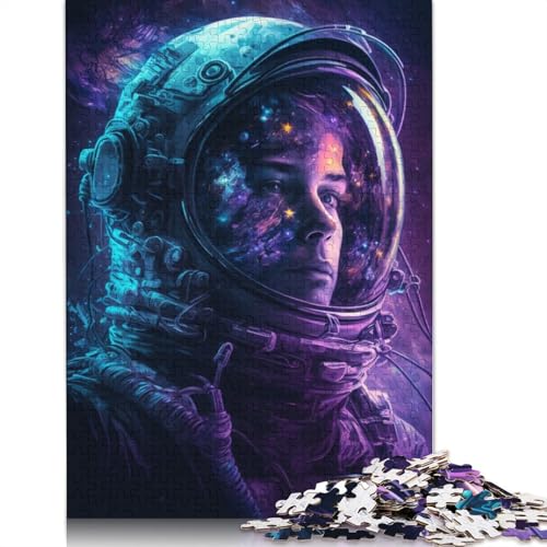 Puzzle 1000 Teile für Erwachsene, Galaxie-Astronauten-Puzzle für Erwachsene, Holzpuzzle, tolles Geschenk für Erwachsene (Größe 75 x 50 cm) von LiJianXXR