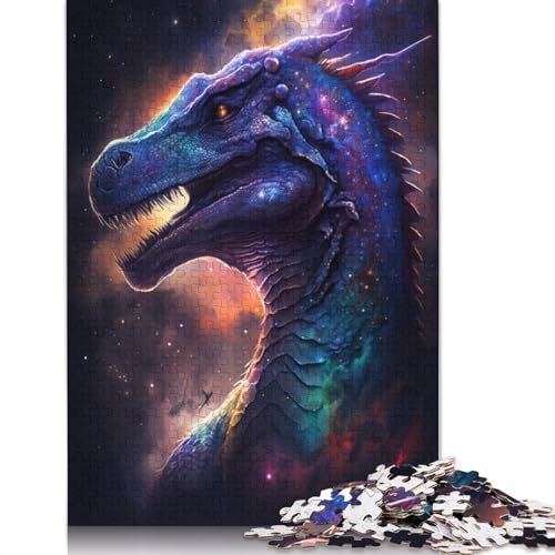 Puzzle 1000 Teile für Erwachsene, Galaxie-Dinosaurier, Erwachsenenpuzzle, Kartonpuzzle, Familienspaß-Puzzle (Größe 38 x 26 cm) von LiJianXXR