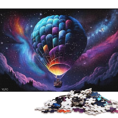 Puzzle 1000 Teile für Erwachsene, Galaxie-Heißluftballon-Puzzle für Kinder, Papppuzzle, tolles Geschenk für Erwachsene (Größe 38 * 26 cm) von LiJianXXR