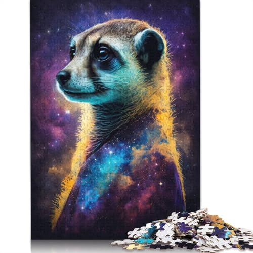 Puzzle 1000 Teile für Erwachsene, Galaxy-Erdmännchen-Puzzle für Erwachsene, Holzpuzzle, tolles Geschenk für Erwachsene (Größe 75 x 50 cm) von LiJianXXR