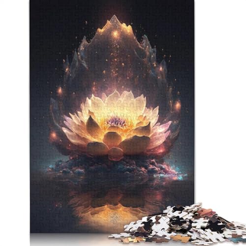 Puzzle 1000 Teile für Erwachsene, Galaxy Fantasy Lotus, Puzzle für Erwachsene, Holzpuzzle, Familienspiele, Größe 75 x 50 cm von LiJianXXR