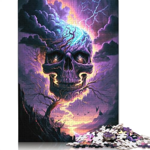 Puzzle 1000 Teile für Erwachsene, Kunst, Fantasie-Totenkopf, Puzzle für Erwachsene, Holzpuzzle, pädagogisches Spielzeug zum Stressabbau, Puzzlegröße: 75 x 50 cm von LiJianXXR