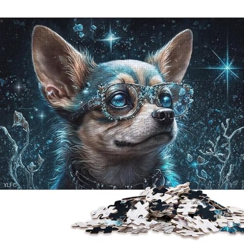 Puzzle 1000 Teile für Erwachsene, Magischer Chihuahua-Krieger, Puzzle aus Pappe, Spielzeug, Wanddekoration (Größe 38 * 26 cm) von LiJianXXR