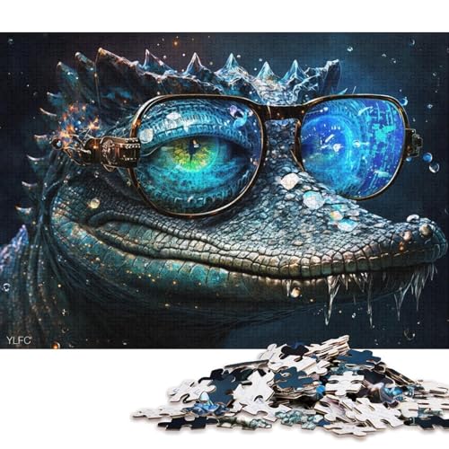 Puzzle 1000 Teile für Erwachsene, Magischer Krokodil-Krieger, Puzzle für Kinder, Holzpuzzle, tolles Geschenk für Erwachsene (Größe 75 * 50 cm) von LiJianXXR