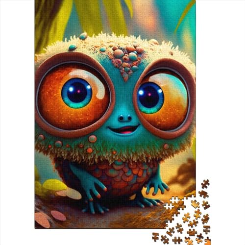 Puzzle 1000 Teile für Erwachsene, Monster Baby, Holz, Premium-Puzzle, nachhaltiges Puzzle für Erwachsene | Spiele (Größe 75x50 cm) von LiJianXXR