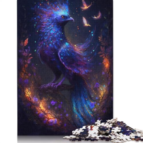 Puzzle 1000 Teile für Erwachsene, Phoenix-Blumen-Galaxie-Puzzle, Holzpuzzle für Erwachsene, Spaß für die ganze Familie, Puzzlegröße: 75 x 50 cm von LiJianXXR