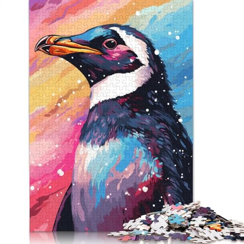 Puzzle 1000 Teile für Erwachsene, Pinguin-Tierpuzzle für Erwachsene und Kinder, Holzpuzzle, Spielzeug, Denkspiel, 75 x 50 cm von LiJianXXR