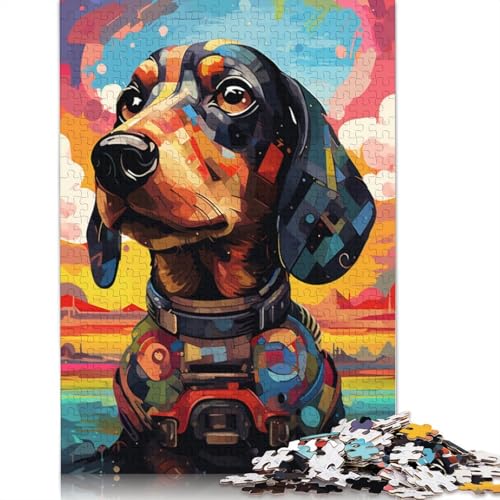 Puzzle 1000 Teile für Erwachsene, Roboter-Dackel, Puzzles für Erwachsene und Kinder, Kartonpuzzle, Spielzeug, Denkspiel, 38 x 26 cm von LiJianXXR