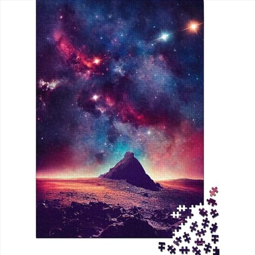 Puzzle 1000 Teile für Erwachsene, Sternenlandschaft, Holz, Premium-Puzzle, nachhaltiges Puzzle für Erwachsene | Spiele (Größe 75x50 cm) von LiJianXXR