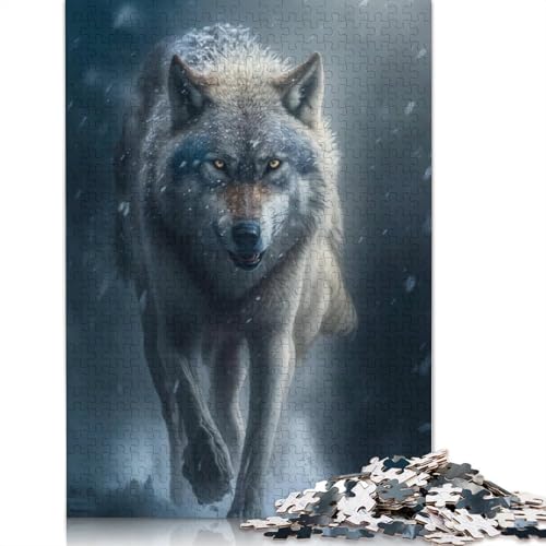 Puzzle 1000 Teile für Erwachsene, Tieruniversum, Wolf-Puzzle für Erwachsene, Karton-Puzzle für Sommerliebhaber, Größe 38 x 26 cm von LiJianXXR