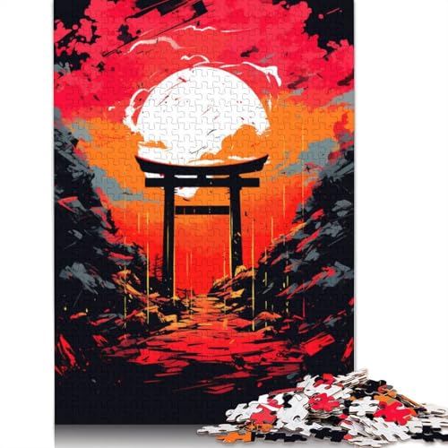 Puzzle 1000 Teile für Erwachsene, Torii-Tor, Japan, Puzzles für Erwachsene und Kinder, Kartonpuzzle, Spielzeug, Denkspiel, 38 x 26 cm von LiJianXXR