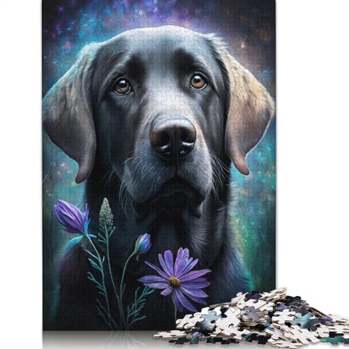 Puzzle 1000 Teile für Erwachsene, Weltraum-Labrador, Puzzle für Erwachsene, Puzzle aus Pappe, pädagogisches Spielzeug zum Stressabbau, Puzzlegröße: 38 x 26 cm von LiJianXXR