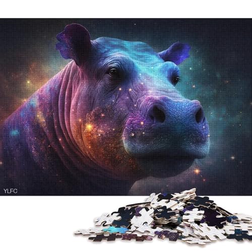 Puzzle 1000 Teile für Erwachsene Cosmic Hippo Puzzles für Erwachsene Holzpuzzle Familiendekoration von LiJianXXR