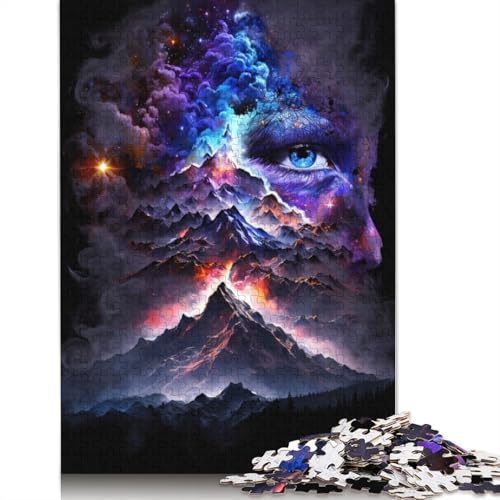 Puzzle 1000 Teile für Erwachsene Galaxy Art Vulkan-Puzzle Holzpuzzle für Erwachsene Familienspaß Puzzlegröße: 75x50cm von LiJianXXR