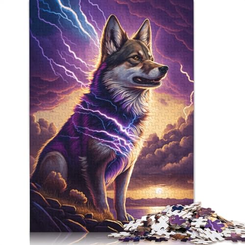 Puzzle 1000 Teile für Erwachsene Husky Dream Tierpuzzle für Erwachsene Holzpuzzle Lernspielzeug Familienspiele Größe: 75 x 50 cm von LiJianXXR