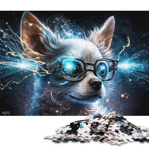 Puzzle 1000 Teile für Erwachsene Magischer Chihuahua-Krieger Puzzle für Erwachsene Holzpuzzle Familiendekoration von LiJianXXR