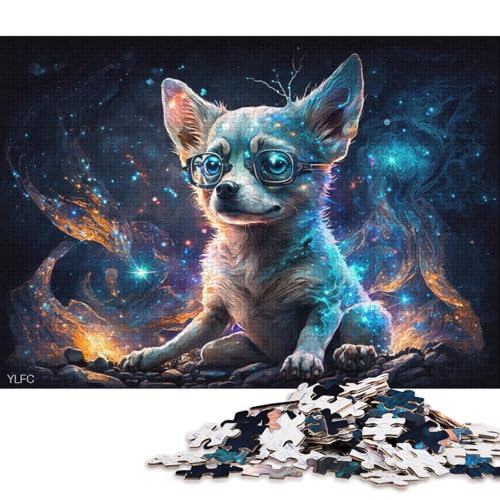 Puzzle 1000 Teile für Erwachsene Magischer Chihuahua-Krieger Puzzle für Erwachsene Holzpuzzle Familiendekoration von LiJianXXR