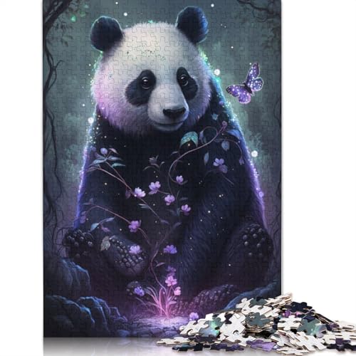 Puzzle 1000 Teile für Erwachsene Panda Flower Galaxy Puzzle für Erwachsene Holzpuzzle Familienspiele Größe: 75x50cm von LiJianXXR