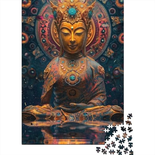 Puzzle Buddha 1000 Teile Puzzle für Erwachsene Holzpuzzle Geeignet für Erwachsene und Kinder über 12 Jahre Tolles Geschenk für Erwachsene Größe: 75x50cm von LiJianXXR