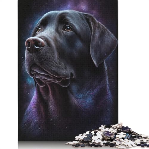 Puzzle Galaxy Labrador, 1000-teiliges Puzzle, Holzpuzzle für Erwachsene und Kinder ab 12 Jahren, tolles Geschenk für die ganze Familie (Größe 75 x 50 cm) von LiJianXXR