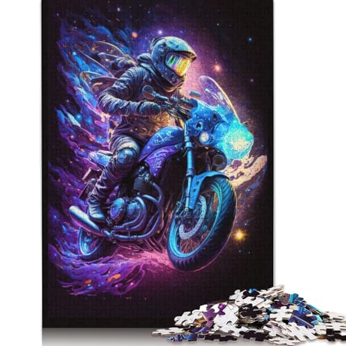 Puzzle Galaxy-Motorräder, 1000 Teile, Puzzle für Erwachsene, Holzpuzzle für Erwachsene und Kinder ab 12 Jahren, Puzzle zum Stressabbau, schwierige Herausforderung (Größe 75 x 50 cm) von LiJianXXR