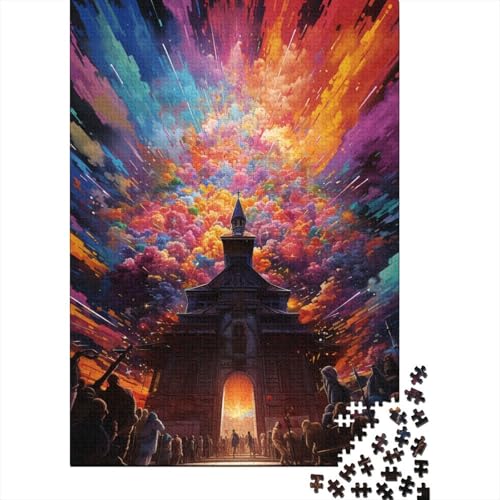 Puzzle Vasa-Museum, farbenfrohes psychedelisches 1000-teiliges Puzzle für Erwachsene, Holzpuzzle für Erwachsene und Familien, Denkspiel, 50 x 75 cm von LiJianXXR