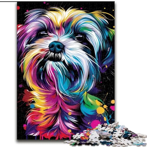 Puzzle für Erwachsene, 1000 Malteser-Hundekunst, aus Holz, EIN tolles Geschenk für Familienspaß, 50x75cm, für Heimdekoration, Gehirntraining Puzzle für Erwachsene, 1000 Malteser-Hundekunst, aus Holz, EIN tolles Geschenk für Familienspaß, 50x75cm, für Heimdekoration, Gehirntraining von LiJianXXR