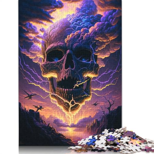 Puzzle für Erwachsene, 1000 Puzzle-Spielzeug, Art Fantasy-Totenkopf-Puzzle, Papppuzzle für Erwachsene, Spaß für die ganze Familie, Puzzlegröße: 38 x 26 cm von LiJianXXR