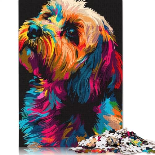 Puzzle für Erwachsene, 1000 Puzzle-Spielzeug, Havaneser-Hund, Kunst-Puzzle für Kinder, Kartonpuzzle, Heimdekoration, Größe 38 x 26 cm von LiJianXXR