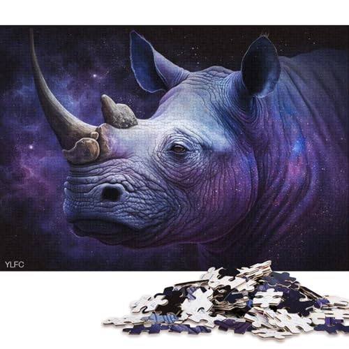 Puzzle für Erwachsene, 1000 Puzzle-Spielzeuge, Cosmic Rhino-Puzzles für Erwachsene und Kinder, Kartonpuzzle, Familienaktivität (Größe 38 * 26 cm) von LiJianXXR