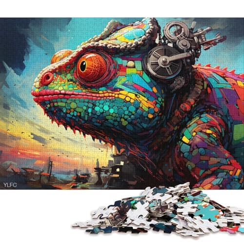 Puzzle für Erwachsene, 1000 Puzzles, Tier-Chamäleon-Roboter, für Erwachsene und Kinder, Holzpuzzle, Puzzles für Erwachsene, Geschenke 75x50cm/1000 Teile von LiJianXXR